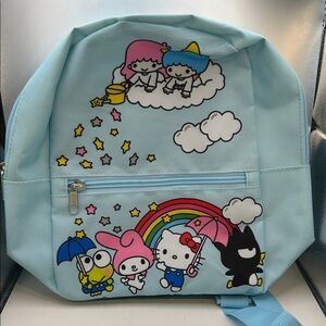 Sanrio Light Blue Kids Backpack with Hello Kitty & Friends